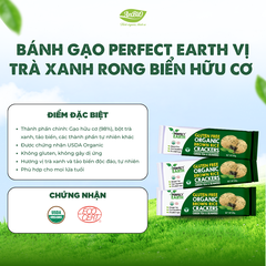 Perfect Earth Bánh gạo hữu cơ vị trà xanh rong biển 100g