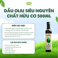 Mantova Dầu oliu siêu nguyên chất hữu cơ 500ml