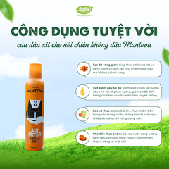 Mantova Dầu xịt cho nồi chiên không dầu 200ml - 230C