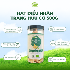 Hạt điều nhân trắng hữu cơ WS hạt vỡ 500g