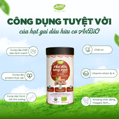 Hạt điều rang muối hữu cơ vỏ lụa Anbio - 200g (Hộp tròn)