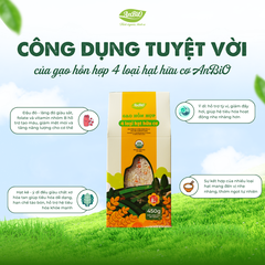 Gạo hỗn hợp 4 loại hạt hữu cơ