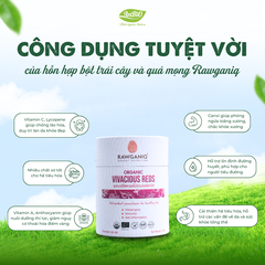 Hỗn hợp 12 loại bột trái cây và quả mọng hữu cơ 100g Rawganiq (VIVACIOUS REDS)