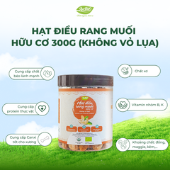 Hạt điều rang muối hữu cơ - không vỏ lụa 300gr
