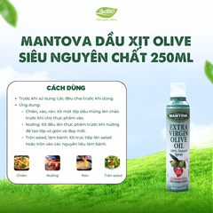 Mantova Dầu xịt Olive siêu nguyên chất 250ml
