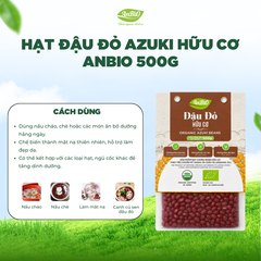 Đậu đỏ azuki hữu cơ Anbio 500g
