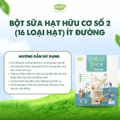 Bột sữa hạt hữu cơ số 2 ít đường (16 loại hạt)
