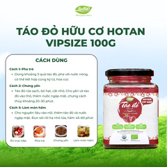 Táo đỏ Hotan hữu cơ 100g (Lọ thủy tinh) (lọ)