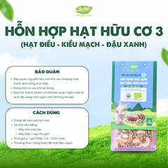 Hỗn hợp hạt hữu cơ số 3 (Đậu xanh - Hạt điều - Kiều mạch)