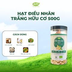 Hạt điều nhân trắng hữu cơ WS hạt vỡ 500g