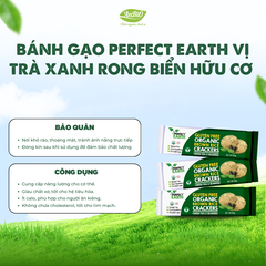 Perfect Earth Bánh gạo hữu cơ vị trà xanh rong biển 100g