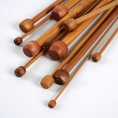 [Bông bán Len] Que đan len bằng tre dài 25cm DIY số 1 sợi đũa  đan