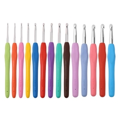 [Bống bán len] Kim móc len kim loại cán dẻo Diy kim  móc khăn  len bộ  dụng crochet hook