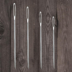 [Bông bán Len] Combo 10 chiếc Kim khâu len bằng sắt thép chống gỉ 1.6*5.3 cm phù hợp len nhỏ đến trung bình như jeans cotton milk ctvn milk bò
