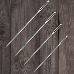 [Bông bán Len] Combo 10 chiếc Kim khâu len bằng sắt thép chống gỉ 1.6*5.3 cm phù hợp len nhỏ đến trung bình như jeans cotton milk ctvn milk bò