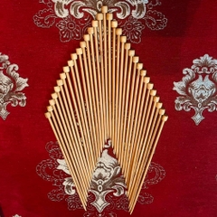 [Bông bán Len] Que đan len bằng tre dài 25cm DIY số 1 sợi đũa  đan