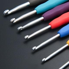 [Bống bán len] Kim móc len kim loại cán dẻo Diy kim  móc khăn  len bộ  dụng crochet hook