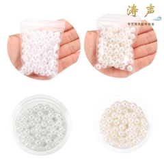 [Bông bán len] Hạt ngọc trai nhựa ABS có lỗ làm phụ kiện hoa đồ handmade diy