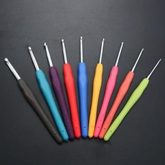 [Bống bán len] Kim móc len kim loại cán dẻo Diy kim  móc khăn  len bộ  dụng crochet hook