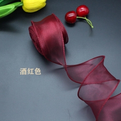 [Bông bán Len] Cuộn Ruy Băng Đuôi Cá bản 4cm ruy băng voan viền sóng biển trang trí bánh sinh nhật, bó hoa tặng mẹ