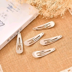 [Bông bán Len] Bộ 1/5/10 Chiếc Phôi kẹp tóc kim loại hình giọt nước dễ thương Women Voi Women Voi