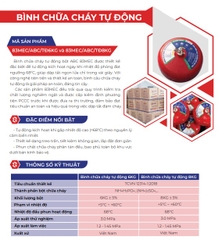 Bình chữa cháy tự động bột ABC 6kg 83MEC Bộ Quốc Phòng