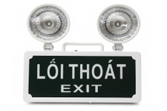 Đèn Sự Cố Kết Hợp Bảng Exit 2 Mắt LED PCCC