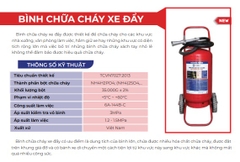 Bình chữa cháy bột ABC 35kg 83MEC Bộ Quốc Phòng dạng xe đẩy