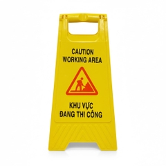 Biển nhựa chữ A cảnh báo khu vực đang thi công