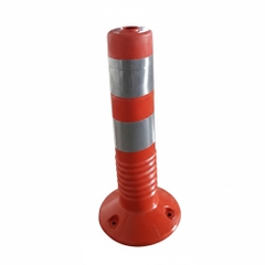 Cọc tiêu giao thông PU siêu dẻo 45cm – Tiêu phản quang hình trụ mini