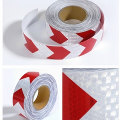 Cuộn Dán Phản Quang Mũi Tên Màu Đỏ – Khổ 5cm – Dài 45m