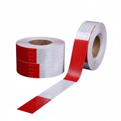 Cuộn Dán Thân Xe Phản Quang Màu Trắng Đỏ – Khổ 5cm – Dài 45m