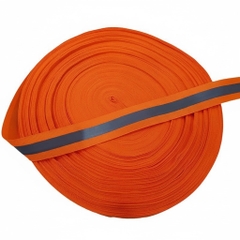 Cuộn Dây Phản Quang 1 Vạch Màu Ghi – Vải Cam Khổ 2.5cm Dài 100m