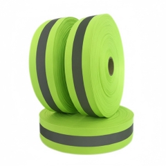 Cuộn Dây Phản Quang 1 Vạch Màu Ghi – Vải Xanh Khổ 5cm Dài 100m