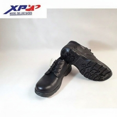 Giày da mũi sắt bảo hộ lao động XP chỉ đen A08-1