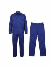 Quần áo bảo hộ màu xanh công nhân vải kaki loại tốt (quần cạp chun)