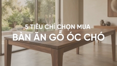 5 Tiêu chí chọn mua bàn ăn gỗ óc chó chuẩn cho gia đình