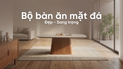 Khám phá 8 bộ bàn ăn mặt đá đẹp, sang trọng đáng đầu tư