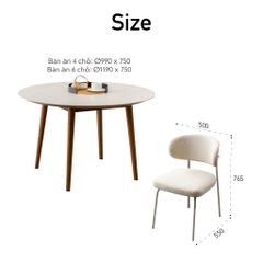 BỘ BÀN CERAMIC ADELINE(Tròn)