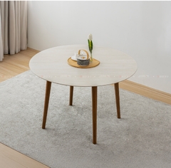 BÀN ĂN TRÒN ĐÁ CERAMIC ADELINE 4 CHỖ