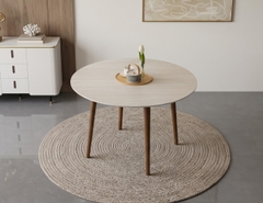 BÀN ĂN TRÒN ĐÁ CERAMIC ADELINE 4 CHỖ