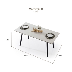 BỘ BÀN ĂN CERAMIC 6 CHỖ AMELIA + GHẾ LUMI