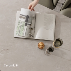 BỘ BÀN ĂN CERAMIC 6 CHỖ AMELIA + GHẾ LUMI