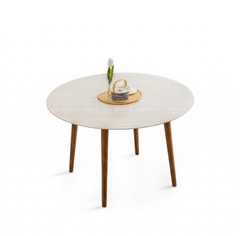 BÀN ĂN TRÒN ĐÁ CERAMIC ADELINE 4 CHỖ