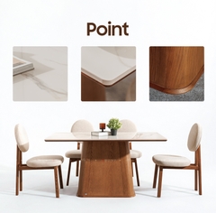 BỘ BÀN ĂN ĐÁ CERAMIC 4 CHỖ EDEN MẶT CHỮ NHẬT
