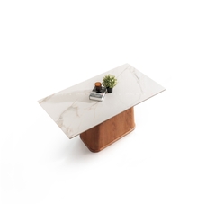 BÀN ĂN CHỮ NHẬT MẶT ĐÁ CERAMIC EDEN 6 CHỖ