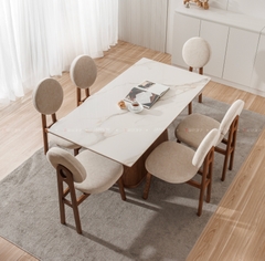 BỘ BÀN ĂN ĐÁ CERAMIC 6 CHỖ EDEN MẶT B