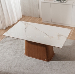 BÀN ĂN CHỮ NHẬT MẶT ĐÁ CERAMIC EDEN 6 CHỖ