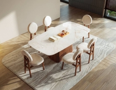 BÀN ĂN MẶT ĐÁ CERAMIC EDEN 6 CHỖ