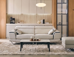 SOFA DA 3 CHỖ INDI IVORY